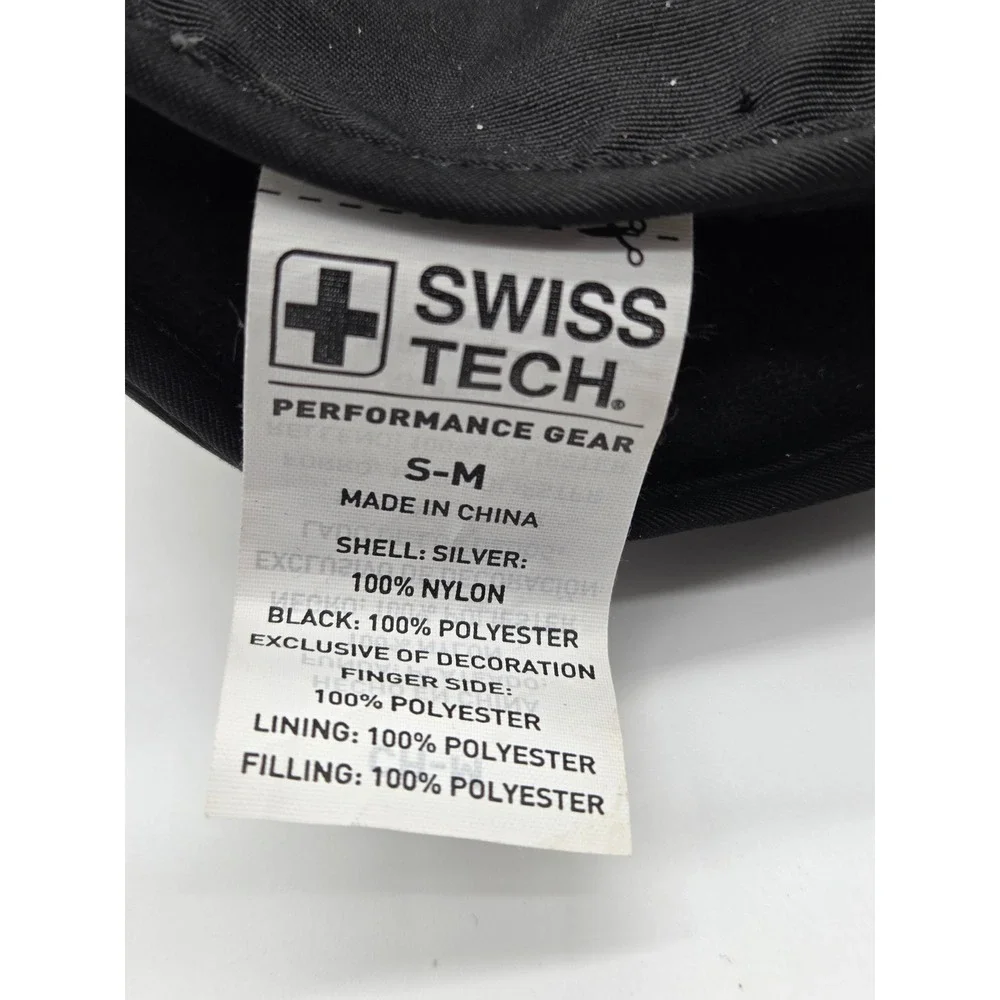 Swiss Tech Winter Gloves L Black Silver Womens 3M Thinsulate Ski Snow Techwear